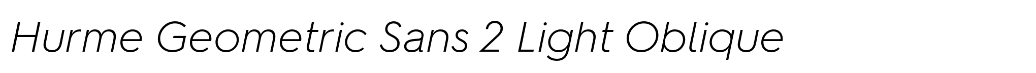 Hurme Geometric Sans 2 Light Oblique image